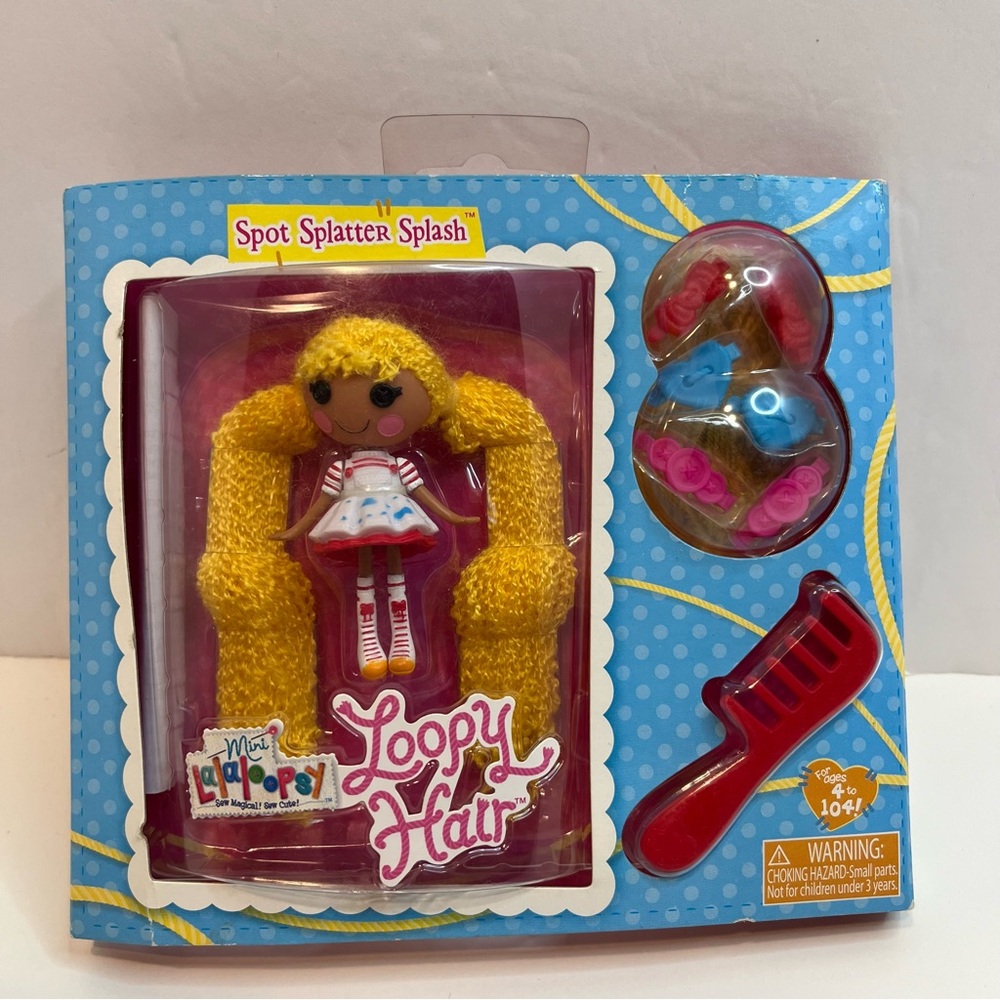 LALALOOPSY Spot Splatter Splash mini loopy hair doll NWT